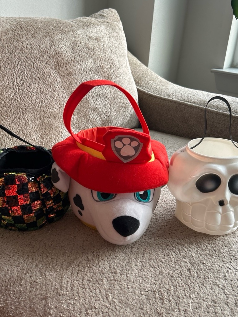 Paw Patrol Marshall Plush Treat Bucket in Red and White